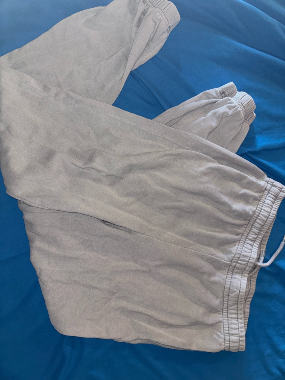 Divided Light Gray Fleece Sweatpants with Drawstring